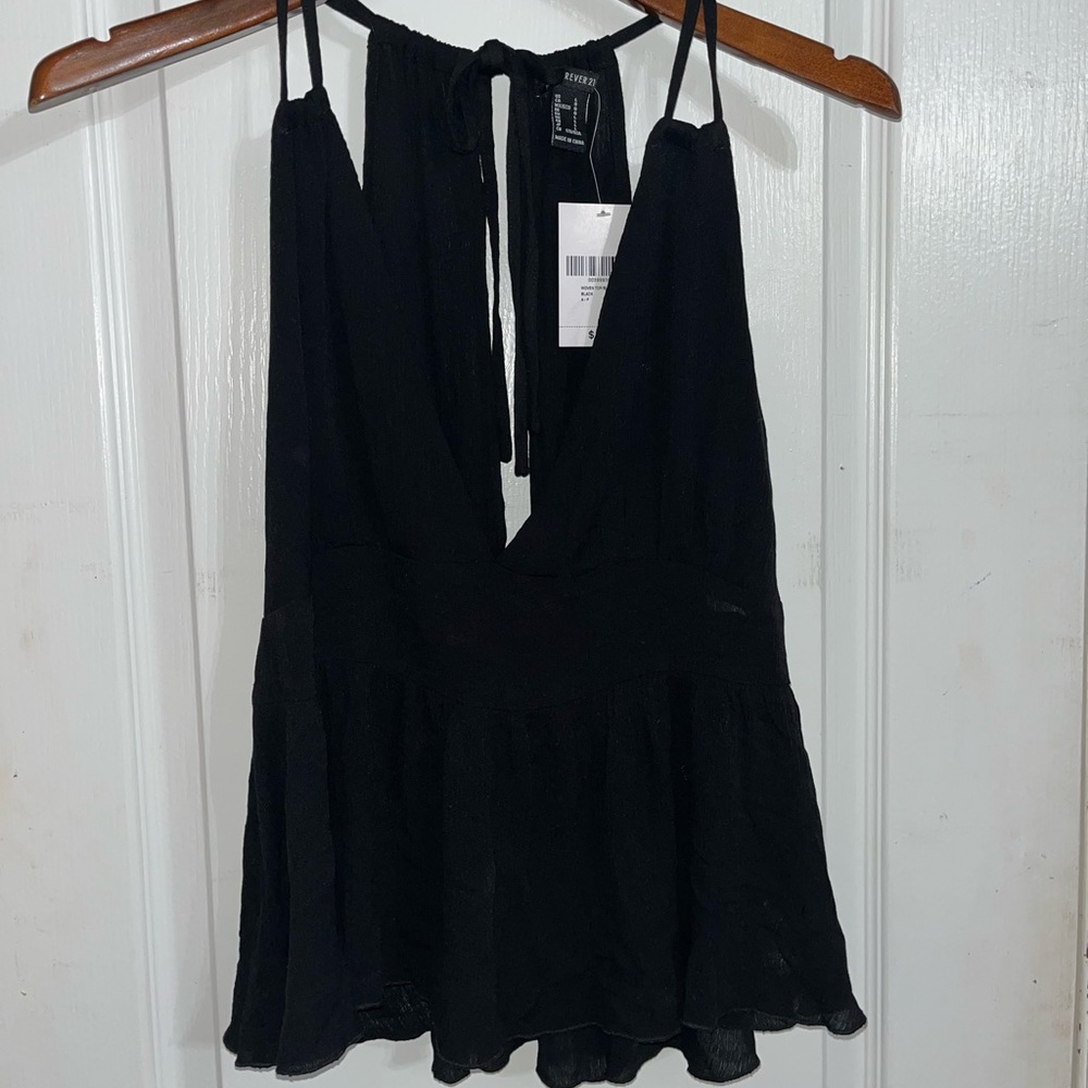 Forever21 Black Babydoll Flowy Tank Top NWT — Large